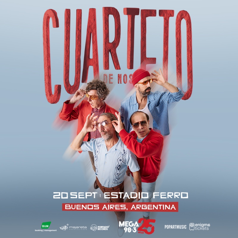 Cuarteto de Nos adelanta su próximo álbum y un show en el Estadio Ferro