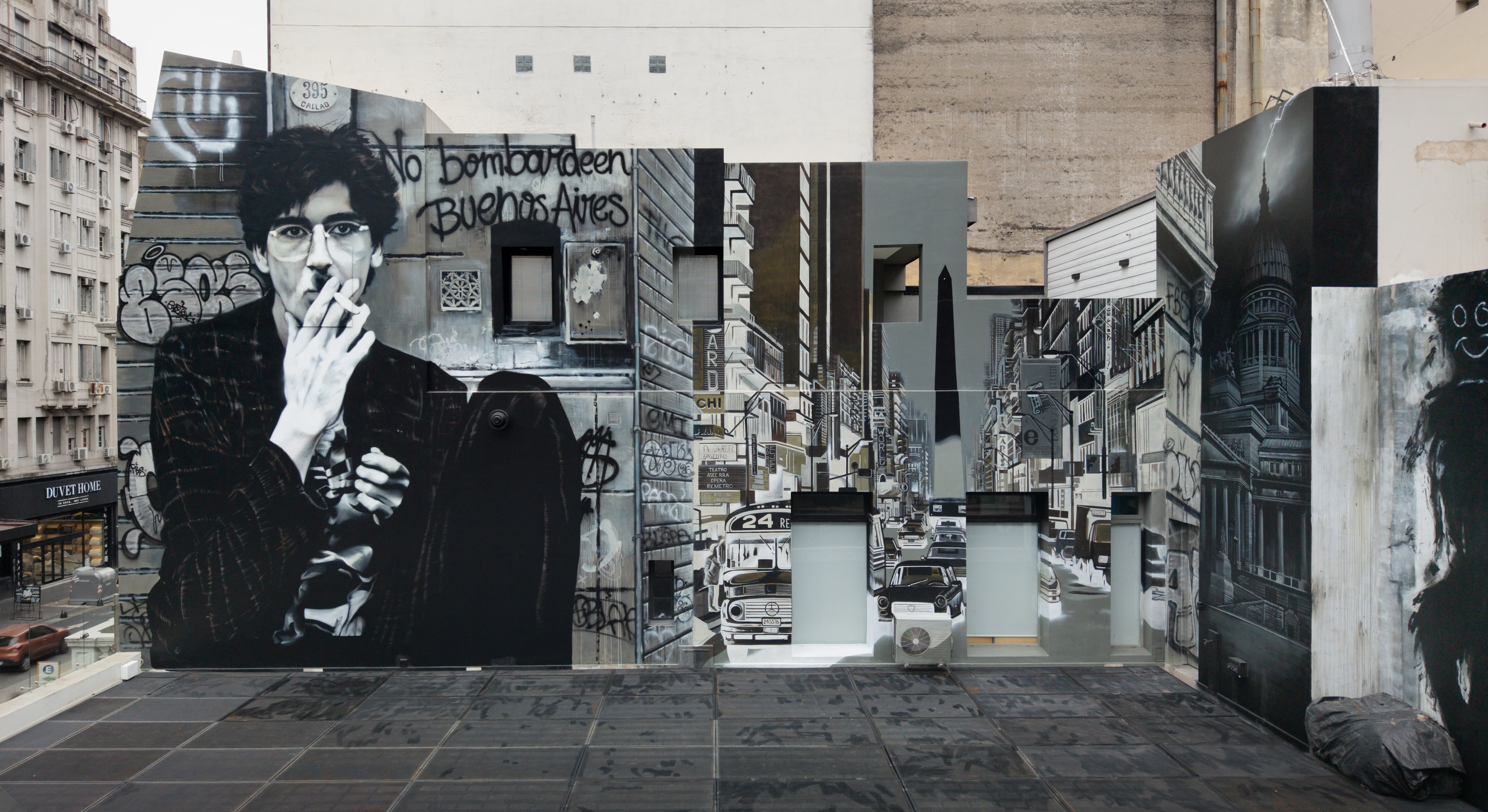 "Un Mural de Charly García Transforma Corrientes y Callao"