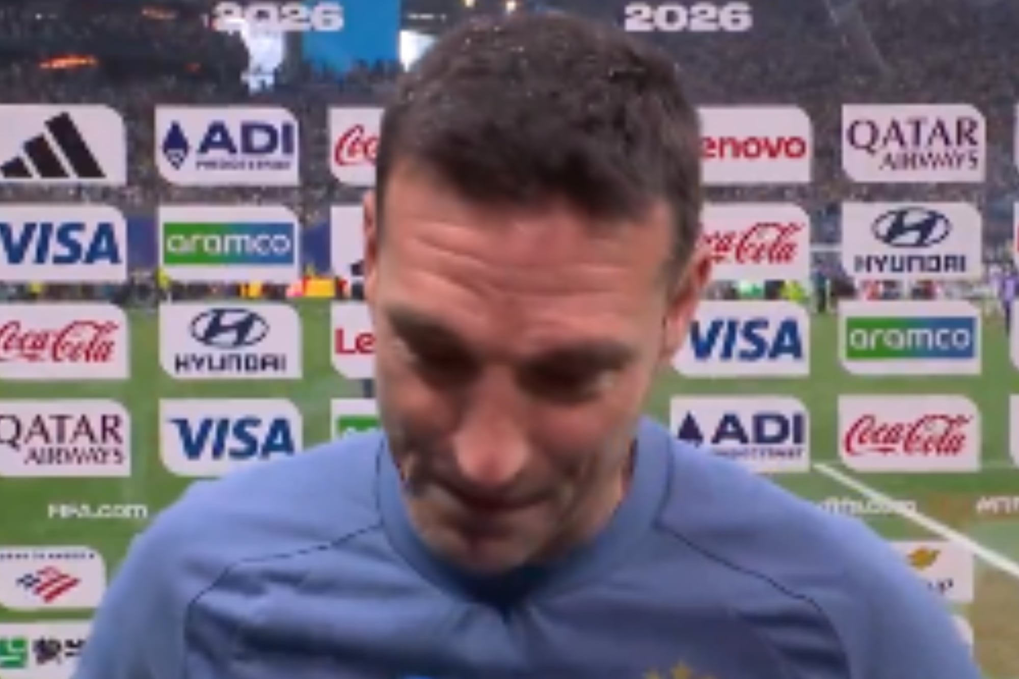 Scaloni, conmovido tras la clasificación de Argentina en el Mundial