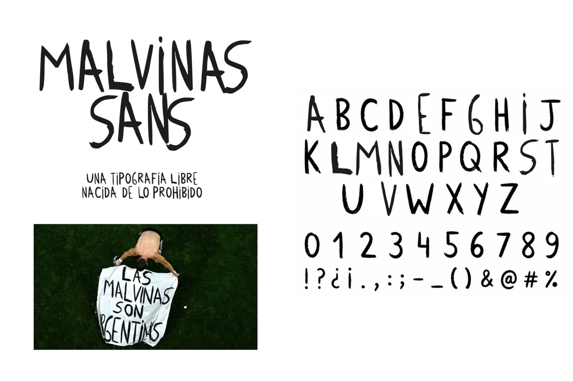 “Tipografía inspirada en la bandera de Malvinas causa furor”